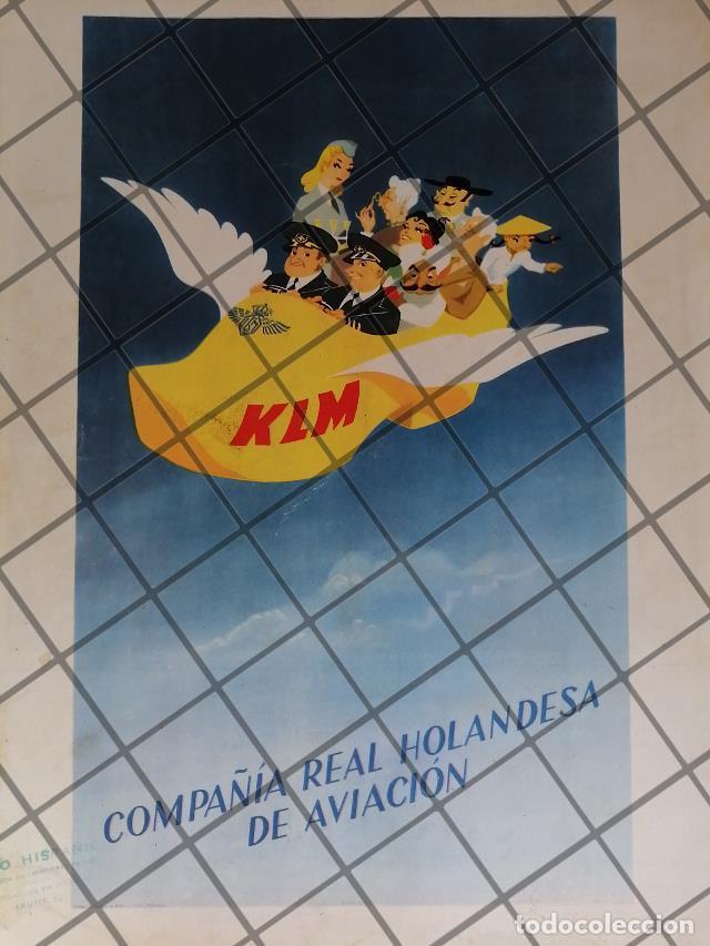 Poster collecting: CARTEL ANTIGUO CIA. REAL HOLANDESA DE AVIACION. KLM 1949