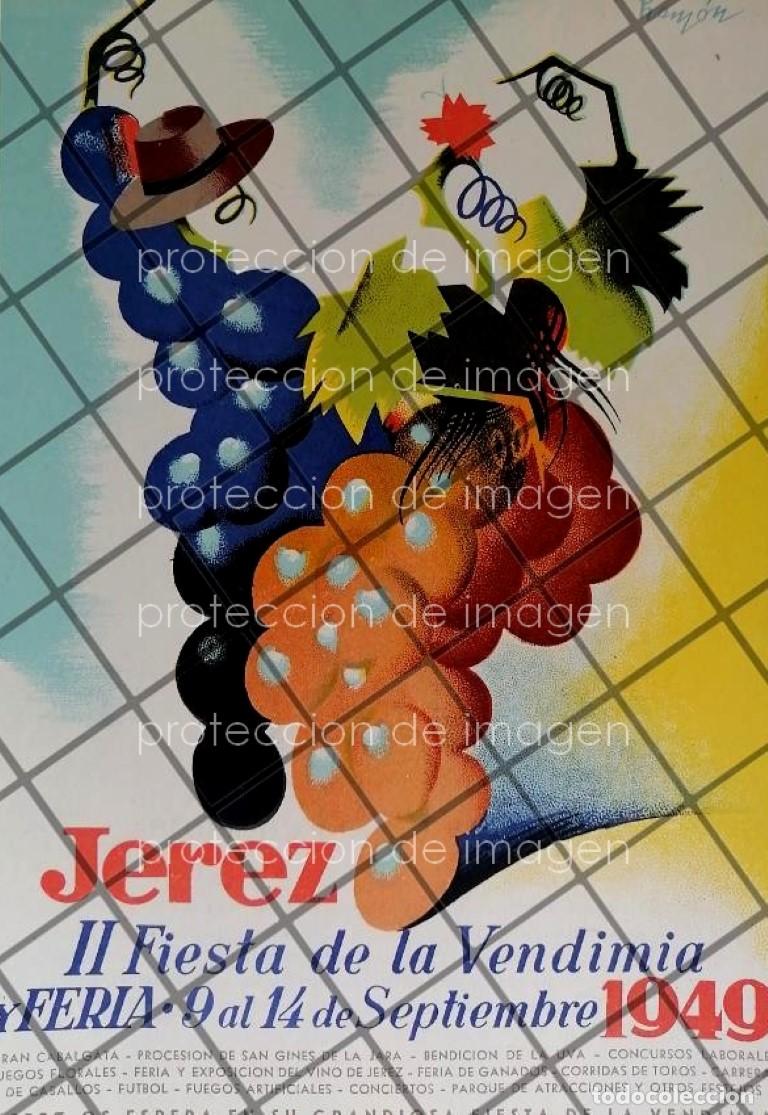 Poster collecting: CARTEL ANTIGUO FIESTAS DE LA VENDIMIA, JEREZ 1949 ESPA&Ntilde;A