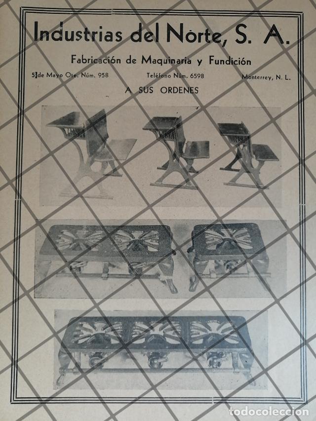 Poster collecting: CARTEL ANTIGUO. INDUSTRIAS DEL NORTE. S.A MONTERREY 1943