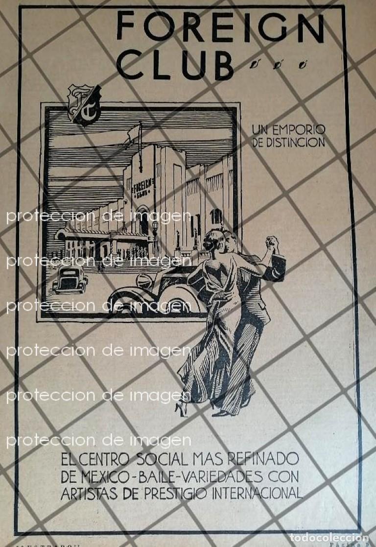 Poster collecting: CARTEL ANTIGUO CABARET FOREIGN CLUB 1934 /MUY RARO