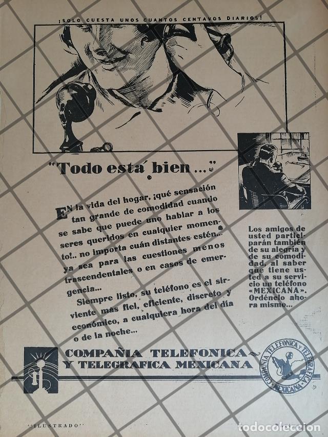 Poster collecting: CARTEL ANTIGUO CIA. TELEFONICA Y TELEGRAFICA MEXICANA 1934 /1003