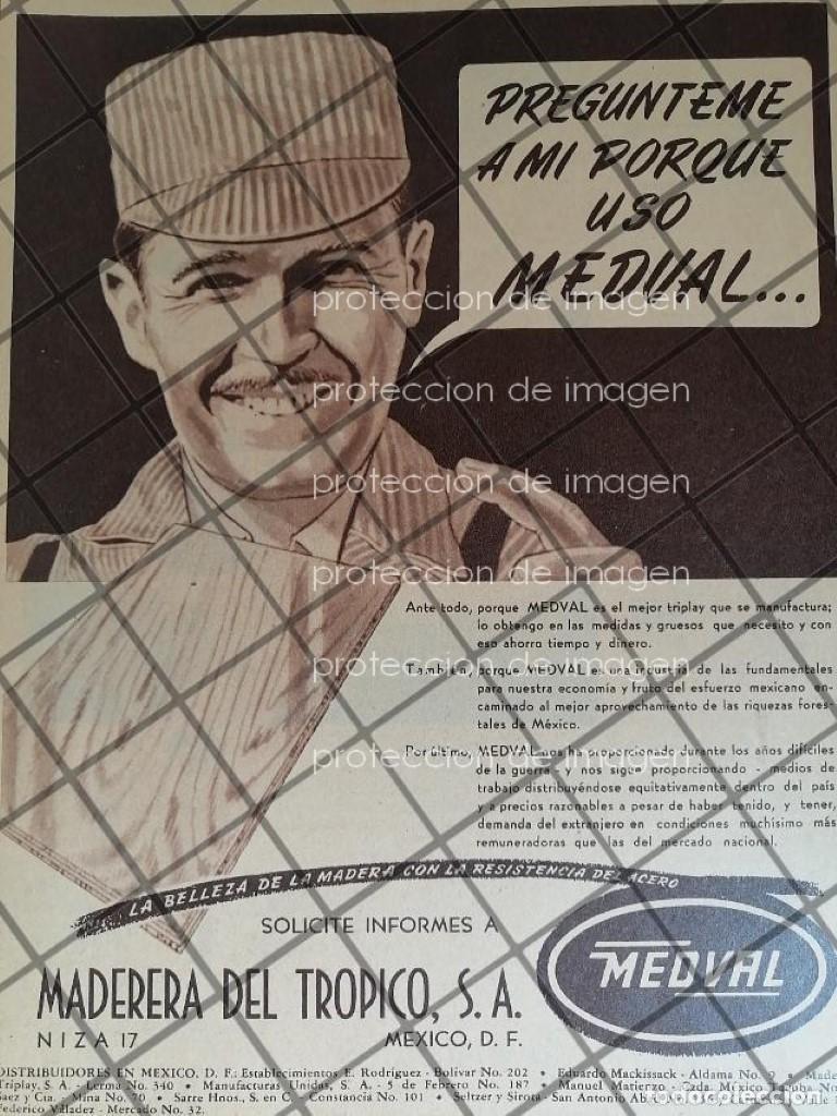 Poster collecting: CARTEL ANTIGUO ORIGINAL MADERA DEL TROPICO S.A 1947 /1033