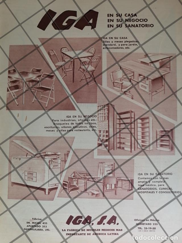 Poster collecting: CARTEL PUBLICITARIO RETRO MUEBLES METALICOS I.G.A 1964 1048