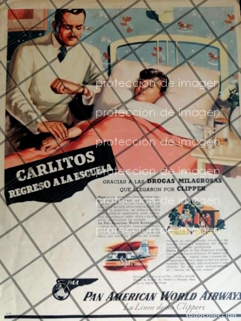 Poster collecting: CARTEL ANTIGUO AEROLINEA PANAMERICAN 1950s 1075