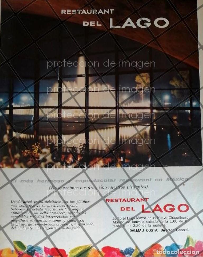 Poster collecting: CARTEL ANTIGUO RESTAURANT DEL LAGO 1966 D.F. 1071