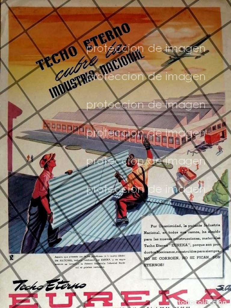 Sammeln von Plakaten: CARTEL ANTIGUO TECHO ETERNO EUREKA 1950s 1076