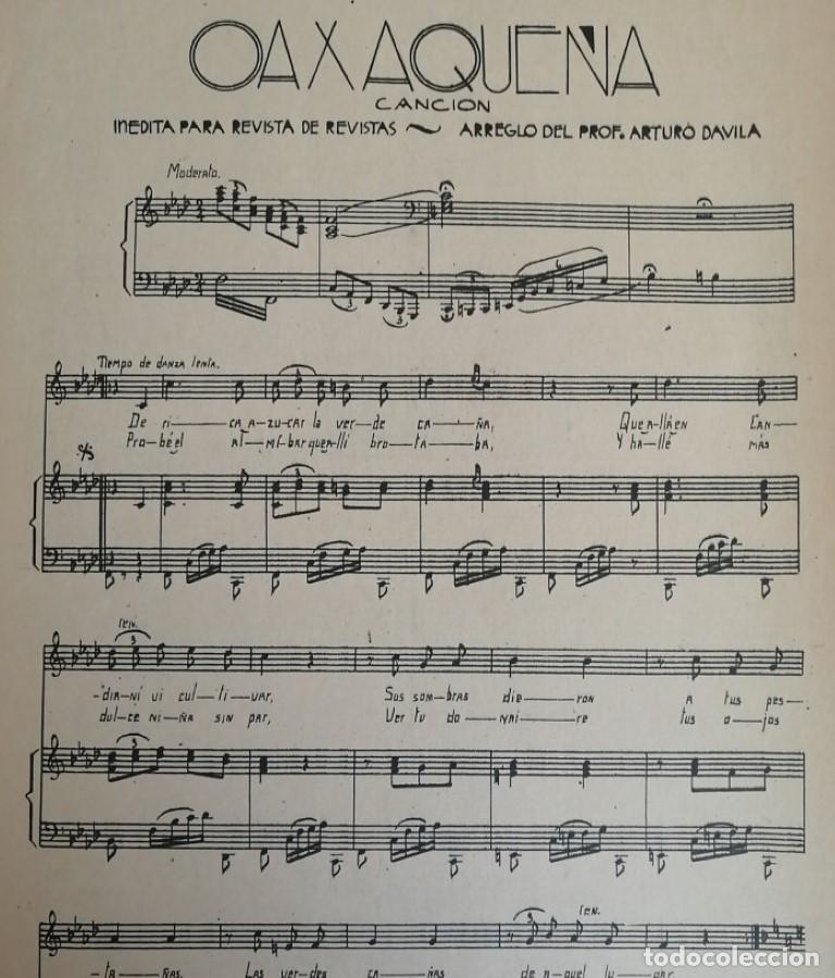 Sammeln von Plakaten: PARTITURA ANTIGUA INEDITA. OAXAQUE&Ntilde;A. ARTURO DAVILA 1937