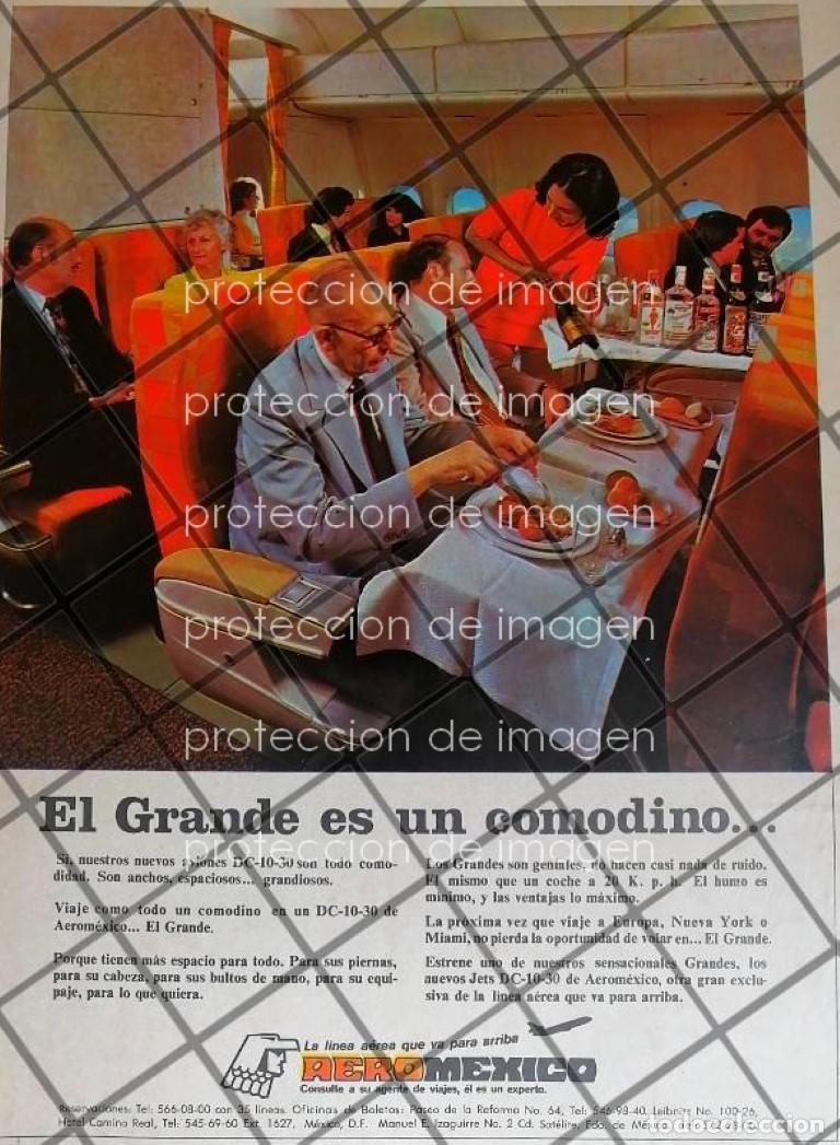 Sammeln von Plakaten: CARTEL PUBLICITARIO RETRO AEROLINEA AEROMEXICO 1974 1086