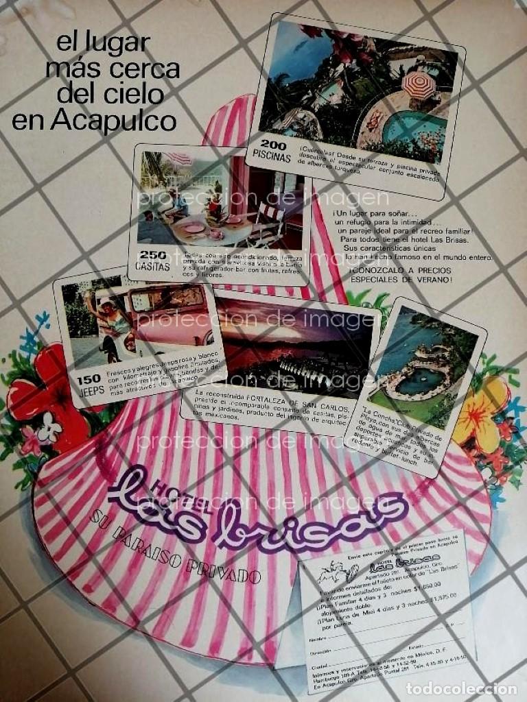 Sammeln von Plakaten: AFICHE ANTIGUO HOTEL LAS BRISAS D.F 1960s 1092