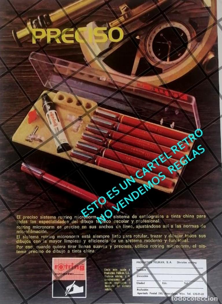 Sammeln von Plakaten: CARTEL PUBLICITARIO RETRO REGLAS ROTRING 1982 -2