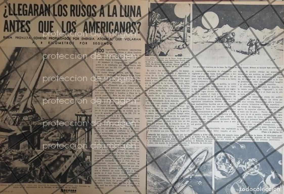 Sammeln von Plakaten: AFICHE ANTIGUO LOS RUSOS A LA LUNA ? 1956