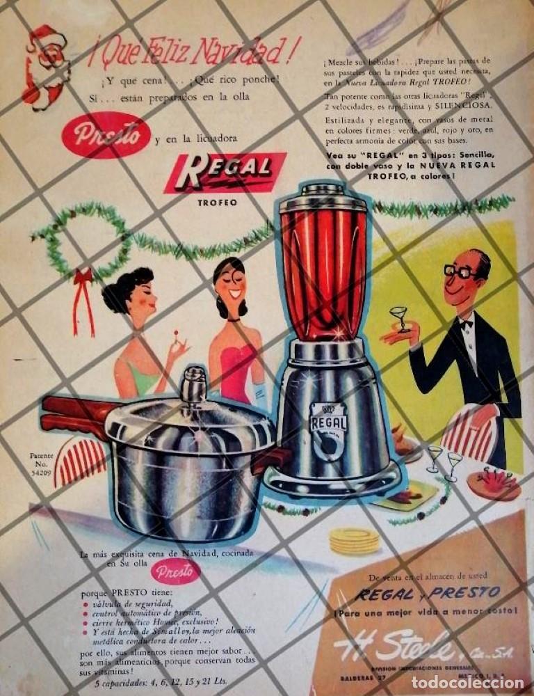 Colecionismo de cartazes: CARTEL PUBLICITARIO LICUADORA REGAL Y PRESTO 1956 610