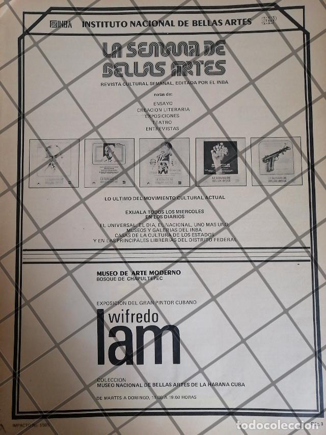 Colecionismo de cartazes: AFICHE RETRO BELLAS ARTES. WILFREDO LAM Y MAS 1979