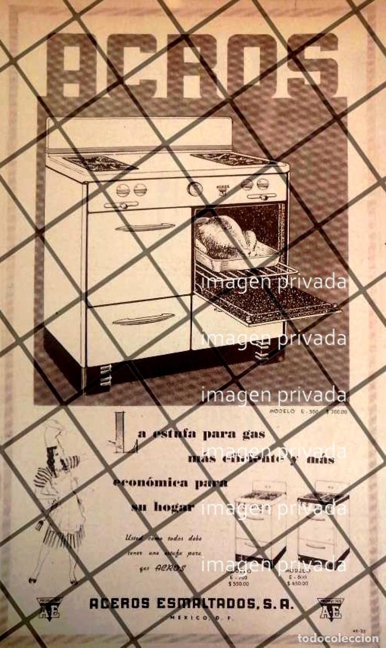 Colecionismo de cartazes: CARTEL PUBLICIDAD RETRO PRIMERAS ESTUFAS ACROS 1948 650