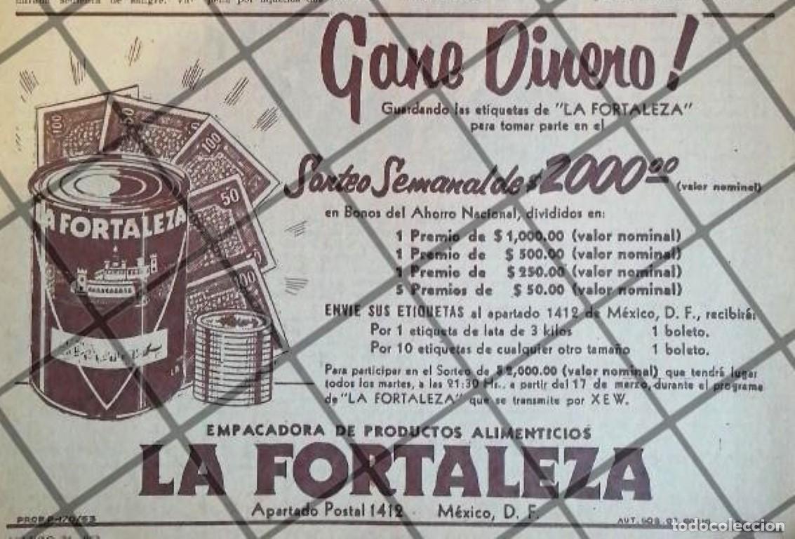 Colecionismo de cartazes: CARTEL ANTIGUO EMPACADORA LA FORTALEZA 1953 1104