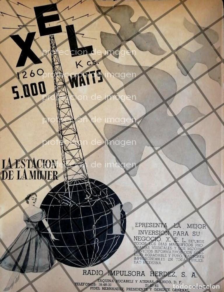 Colecionismo de cartazes: AFICHE ANTIGUO RADIO DIFUSORA X.E.L. HERDEZ 1956 119