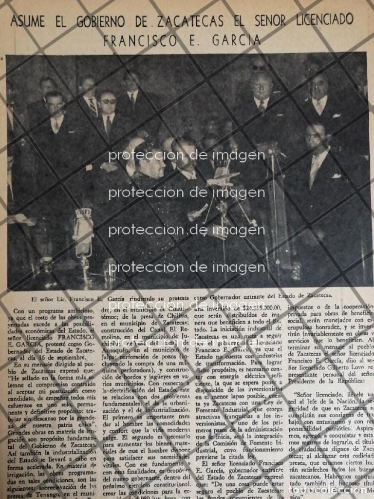 Colecionismo de cartazes: AFICHE ANTIGUO FRANCISCO E. GARCIA ESTRADA ASUME EN ZACATECAS 1956