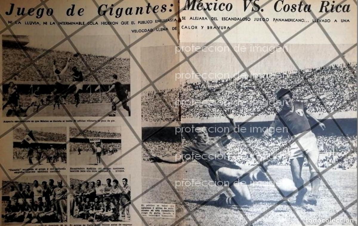 Colecionismo de cartazes: AFICHE ANTIGUO MEXICO Vs COSTA RICA. COPA PANAMERICANA 1956 FUTBOL
