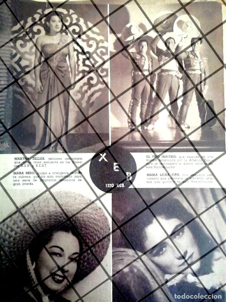 Coleccionismo de carteles: AFICHE ANTIGUO RADIO DIFUSORA X.E.B. 1945 TRIO JANITZIO