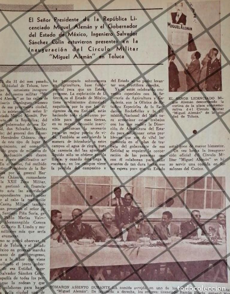 Coleccionismo de carteles: AFICHE ANTIGUO INAUGURAN COLEGIO MILITAR DE PACHUCA. 1951