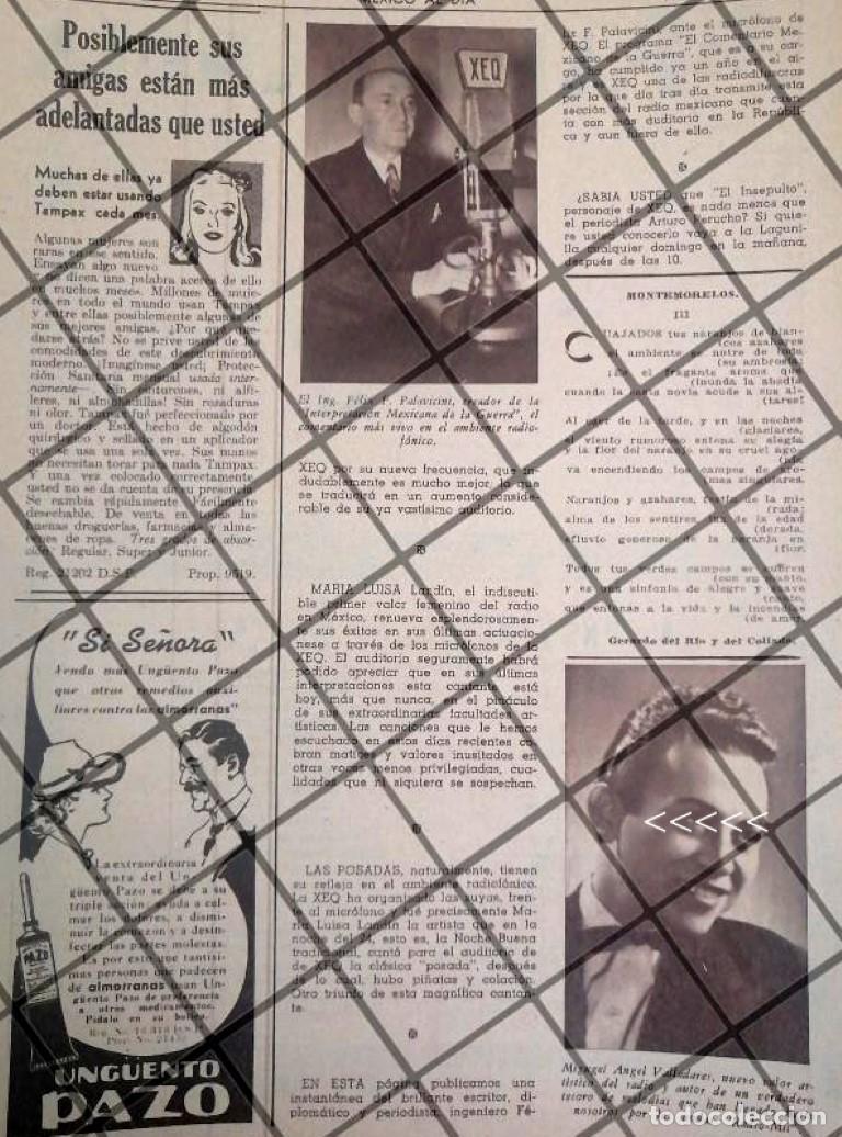 Coleccionismo de carteles: AFICHE RETRO DEBUT DEL CANTANTE MIGUEL ANGEL VALLADARES Y MAS 1944