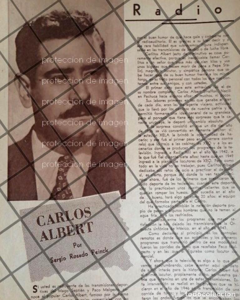 Coleccionismo de carteles: AFICHE ANTIGUO LOCUTOR. CARLOS ALBERT STRAFFON 1953