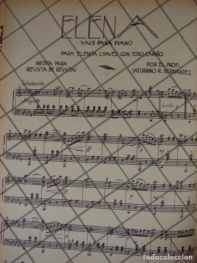 Sammeln von Plakaten: PARTITURA ANTIGUA INEDITA. SATURNINO RAMIREZ HERNANDEZ, ELENA 1937