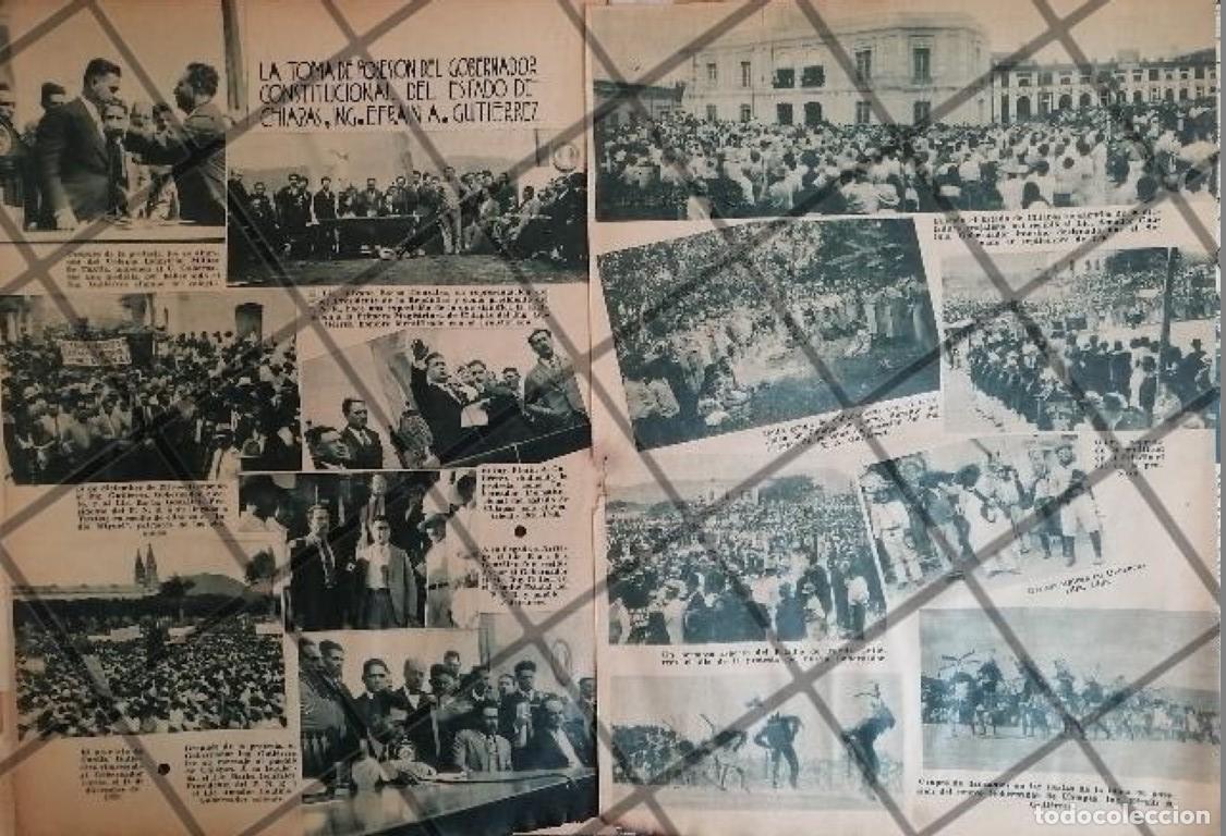 Collezionismo di affissi: AFICHE RETRO EFRAIN A. GUTIERRREZ TOMA POSESION CHIAPAS 1936