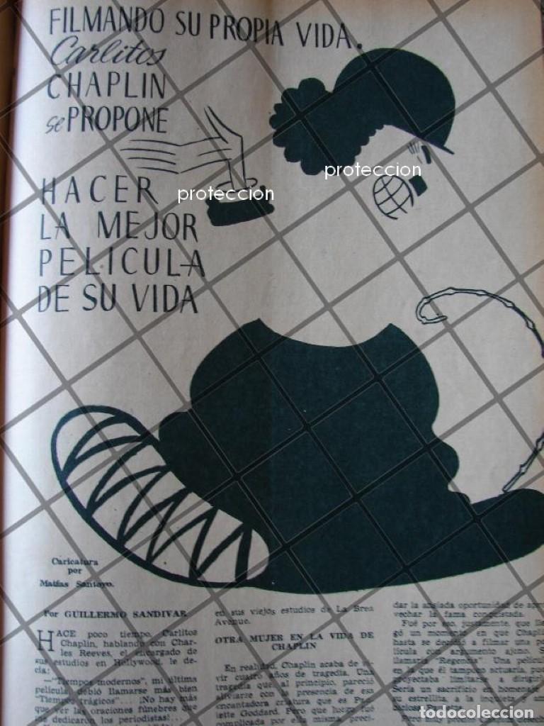 Collezionismo di affissi: AFICHE ANTIGUO CHARLES CHAPLIN DIBUJO DE: MATIAS SANTOYO 1937