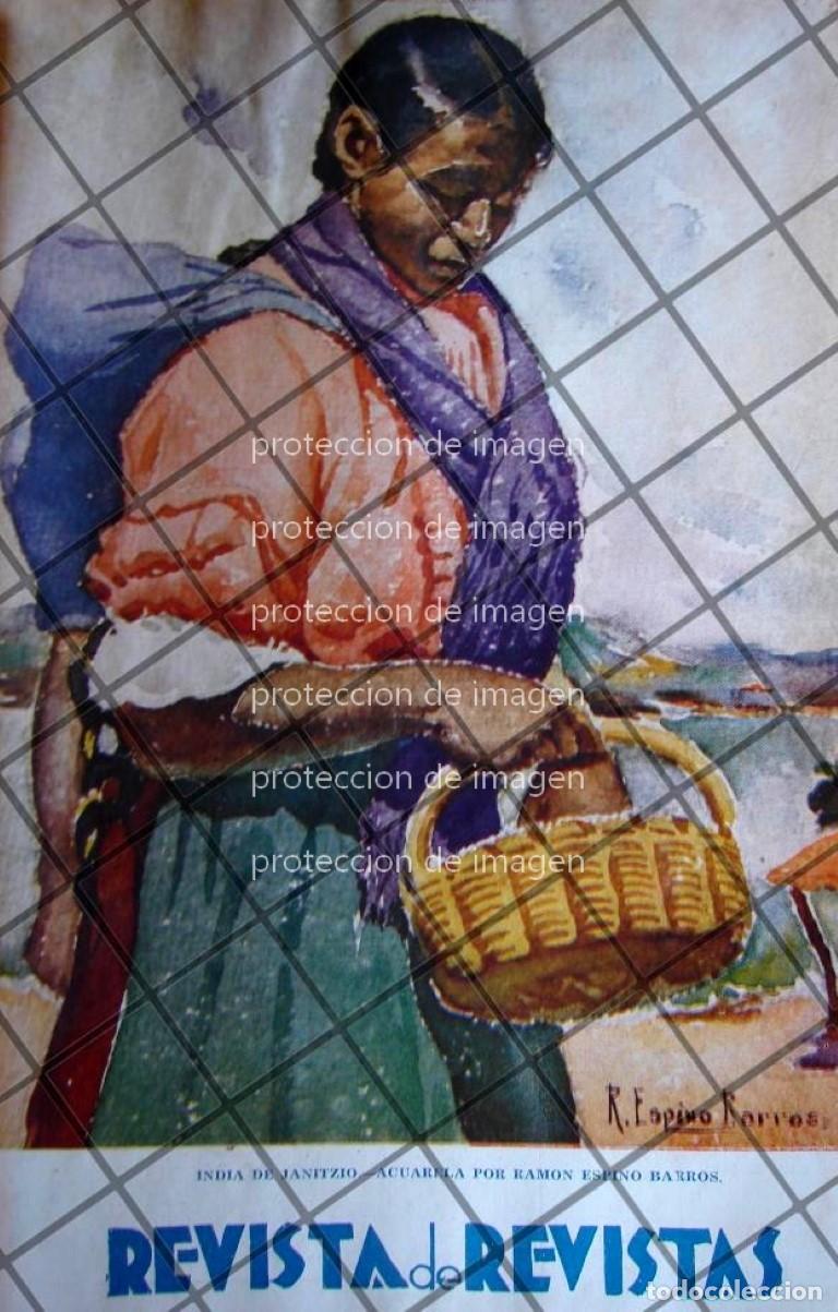 Collezionismo di affissi: PORTADA ANTIGUA DE RAMON ESPINO BARROS 1939 INDIA DE JANITZIO