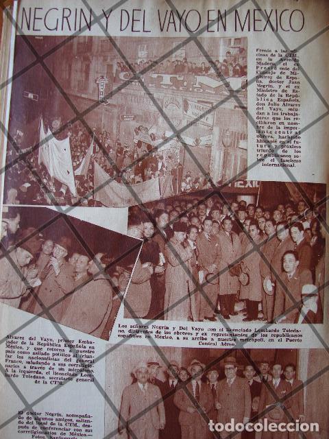 Collezionismo di affissi: AFICHE ANTIGUO. JULIO NEGRIN Y DEL VAYO EN MEXICO 1939