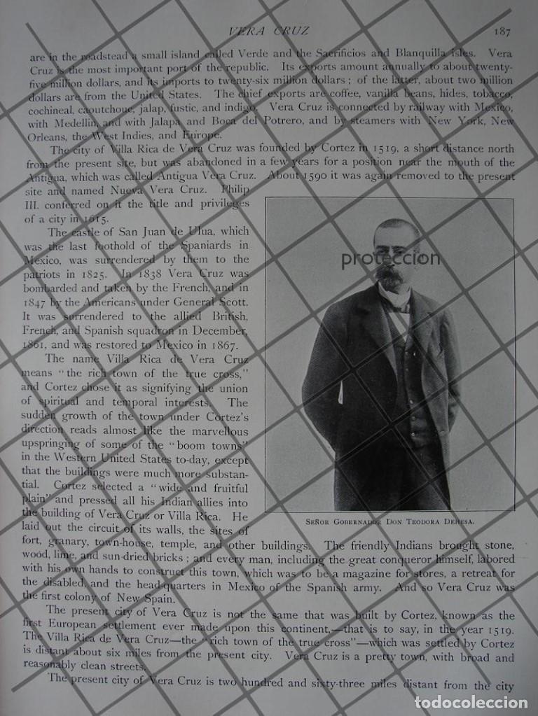 Collezionismo di affissi: AFICHE ANTIGUO. ESTADO DE VERACRUZ Y TEODORO DEHESA 1897