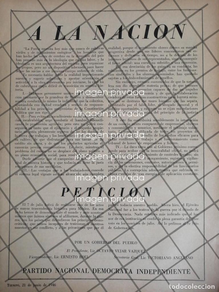 Collezionismo di affissi: AFICHE POLITICO RETRO PARTIDO NACIONAL DEMOCRATA IND. 1946