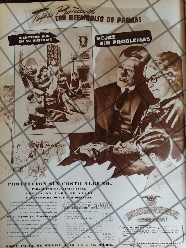 Sammeln von Plakaten: CARTEL RETRO ASEGURADORA LA LATINO AMERICANA 1948 E27