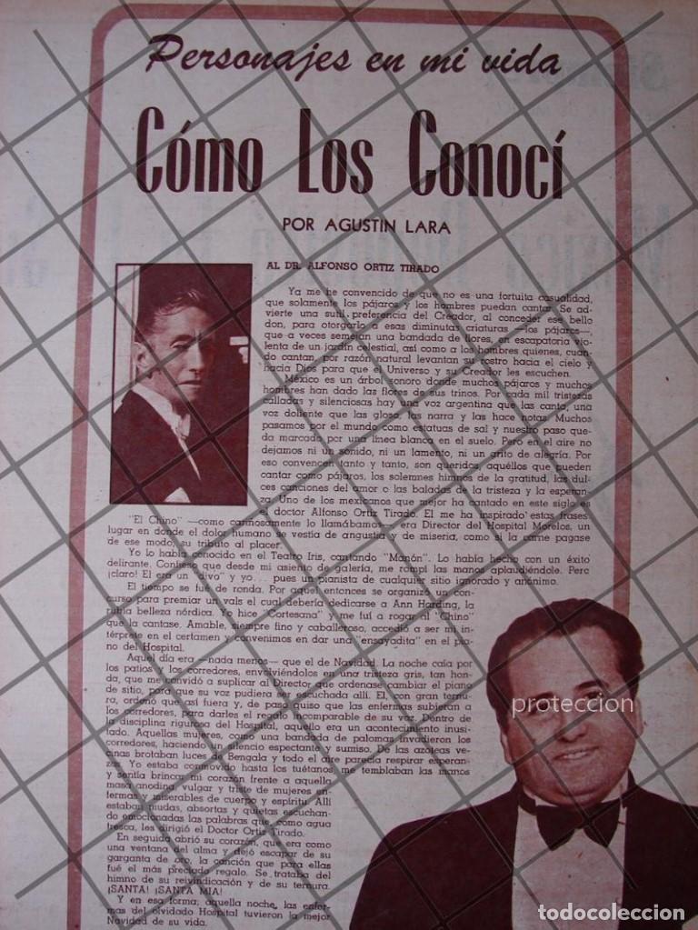 Sammeln von Plakaten: AFICHE RETRO AGUSTIN LARA HABLA DE ALFONSO ORTIZ TIRADO 1956