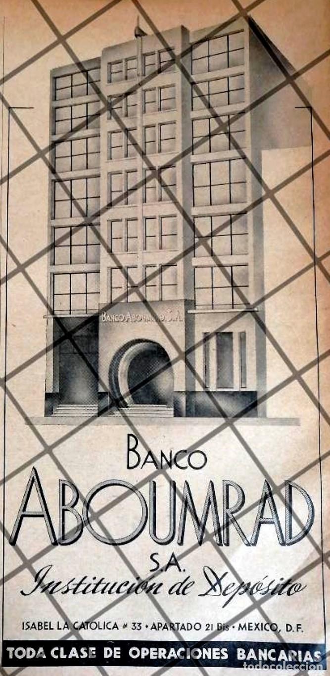 Sammeln von Plakaten: CARTEL PUBLICITARIO RETRO. BANCO ABOUNMRAD 1942 /155