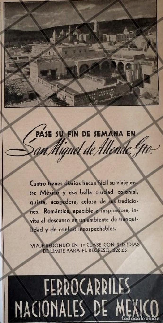 Sammeln von Plakaten: CARTEL ANTIGUO FERROCARRILES NACIONALES /SAN MIGUEL DE ALLENDE