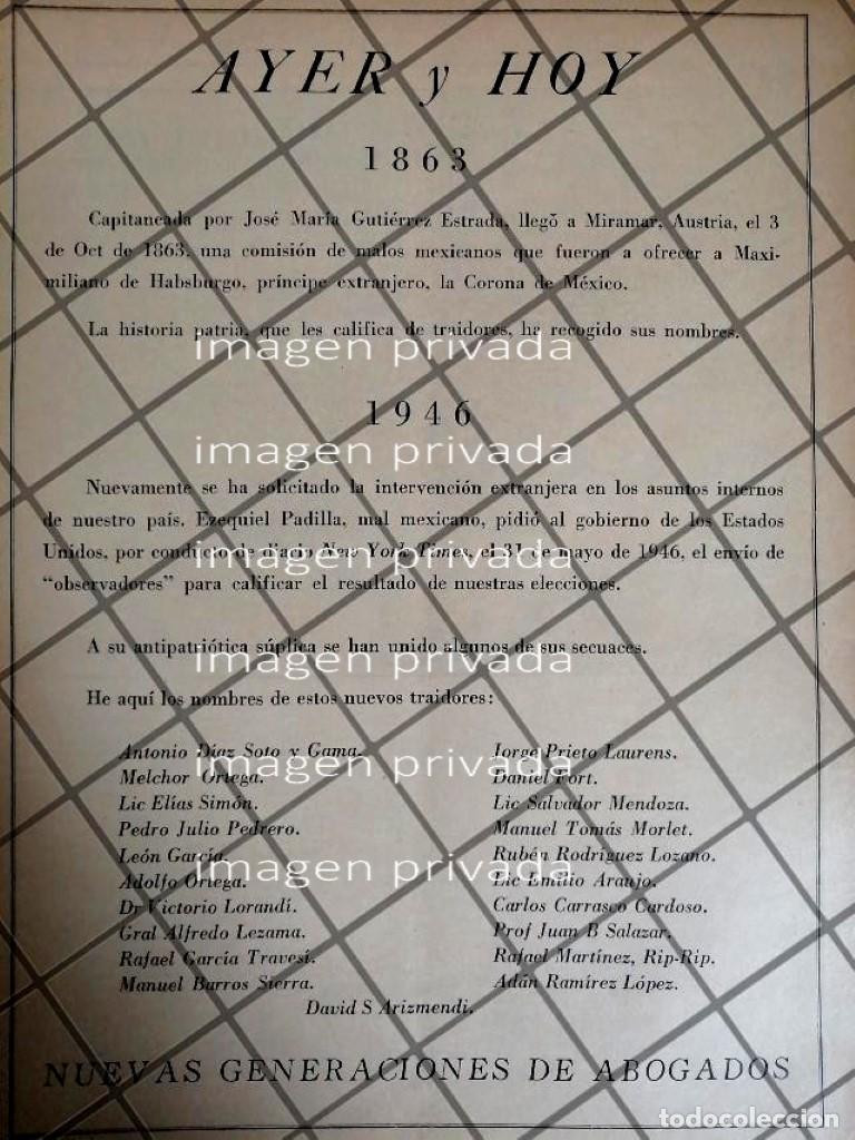 Poster collecting: AFICHE POLITICO RETRO. EXHIBEN TRAIDORES A LA PATRIA 1946