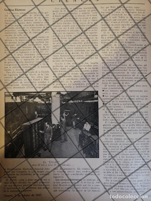 Coleccionismo de carteles: AFICHE RETRO LA COMPUTADORA ENIAC 1947 - Foto 1