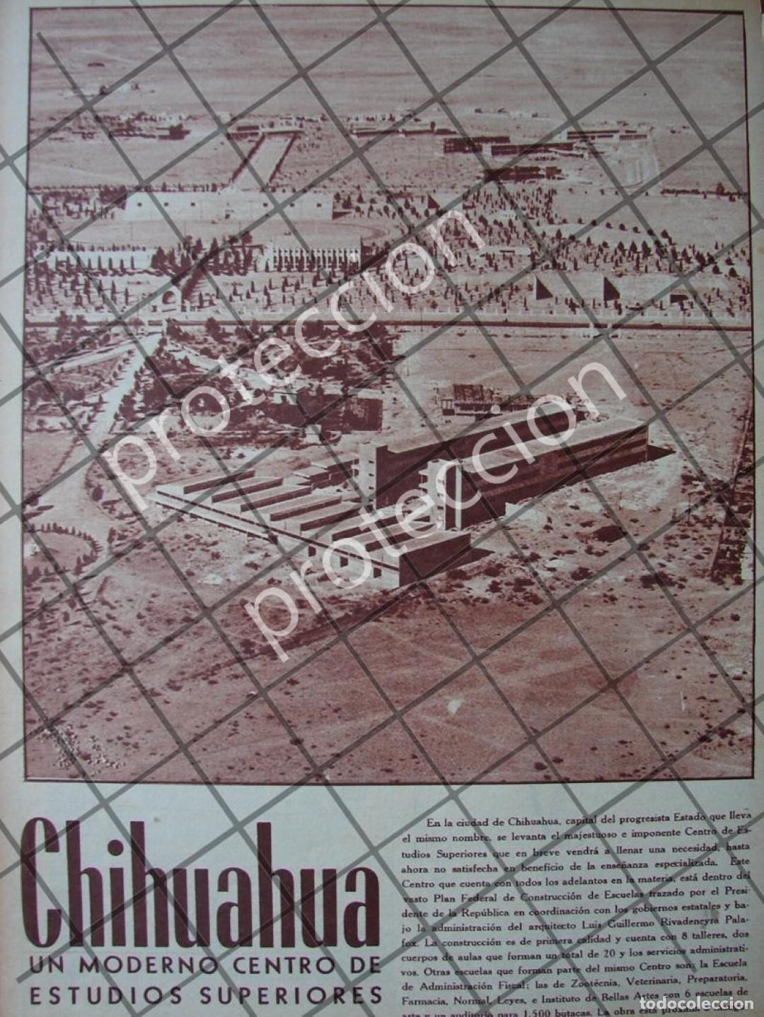 Poster collecting: AFICHE ANTIGUO. CONSTRUYEN ESCUELA SUPERIOR CHIHUAHUA 1955