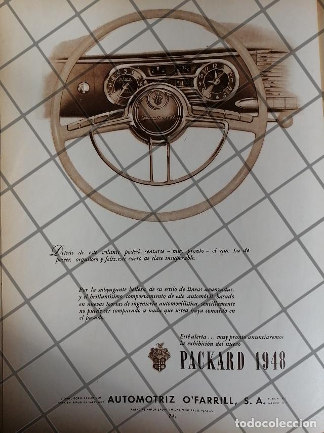 Collezionismo di affissi: CARTEL ANTIGUO AUTOMOTRIZ O`FARRILL S.A. AUTOS PACKARD 1948