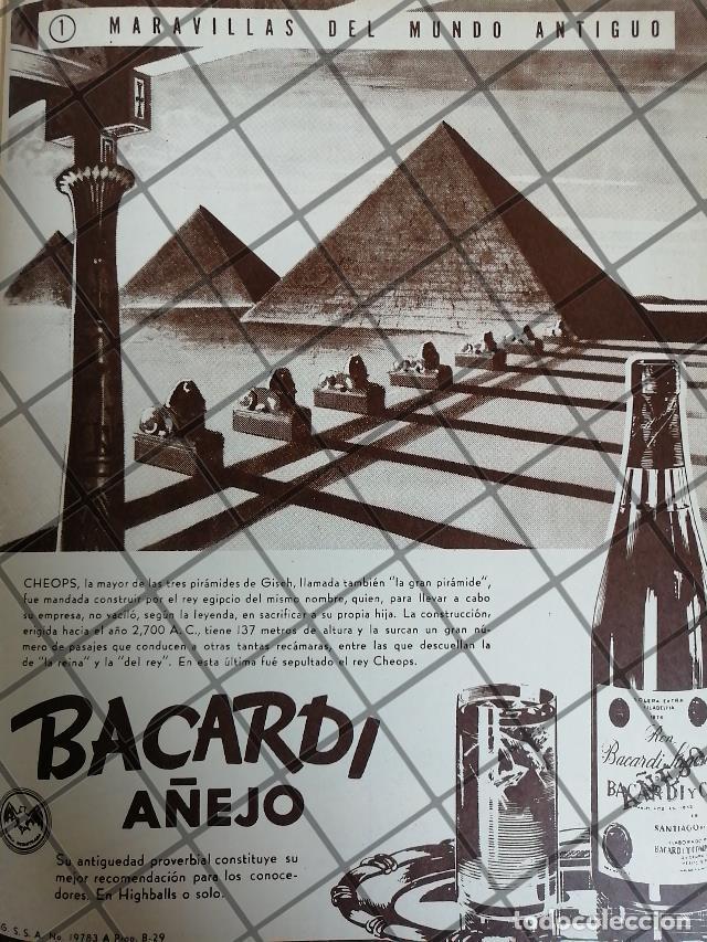 Collezionismo di affissi: AFICHE RETRO. BACARDI Y PIRAMIDES EGIPCIAS 1948