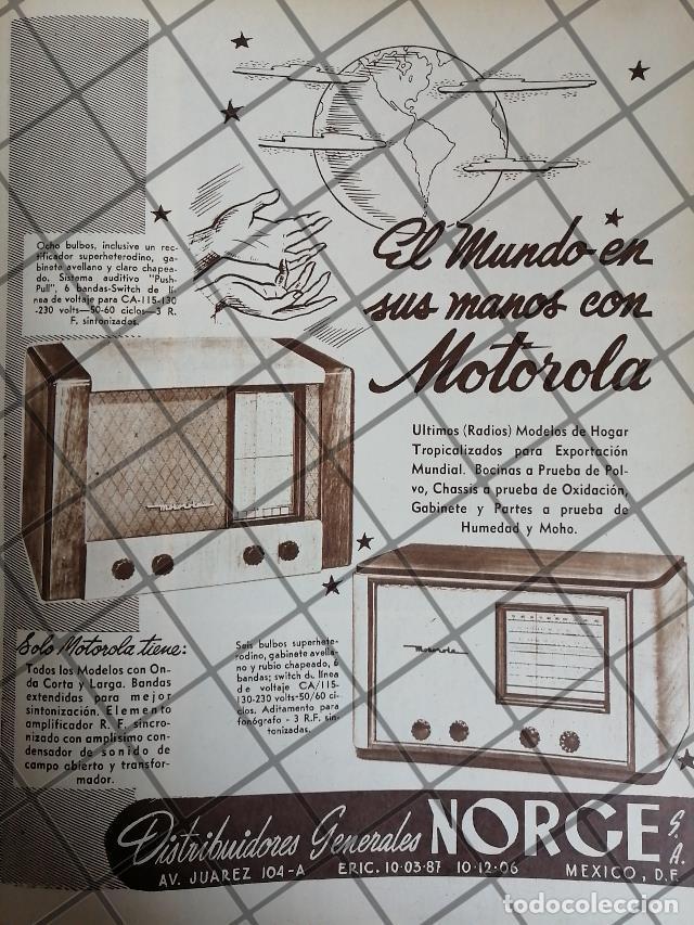 Collezionismo di affissi: CARTEL ANTIGUO RADIOS MOTOROLA 1948