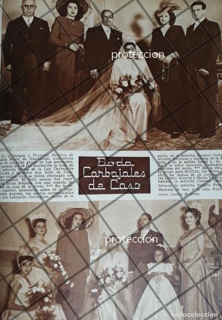 Collezionismo di affissi: AFICHE ANTIGUO. BODA. DE CASO CARBAJALES 1948