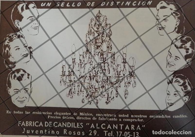 Collezionismo di affissi: CARTEL PUBLICITARIO ANTIGUO CANDILES ALCANTARA 1948 1106