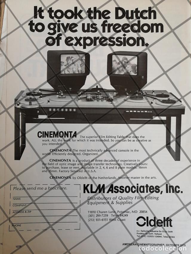Poster collecting: CARTEL PUBLICITARIO RETRO EDITOR DE CINE KLM CINEMONTA 79