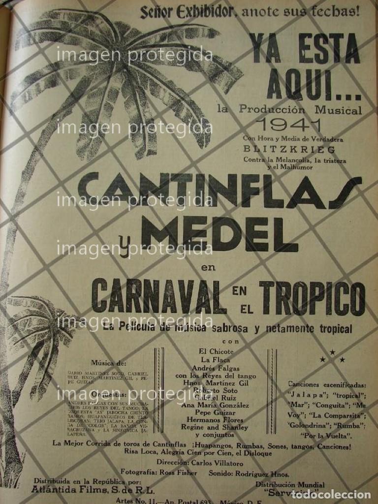 Poster collecting: AFICHE ANTIGUO PELICULA CARNAVAL EN EL TROPICO 1941
