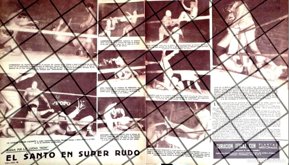 Poster collecting: AFICHE RETRO LUCHADOR EL SANTO COMO SUPER RUDO 1954