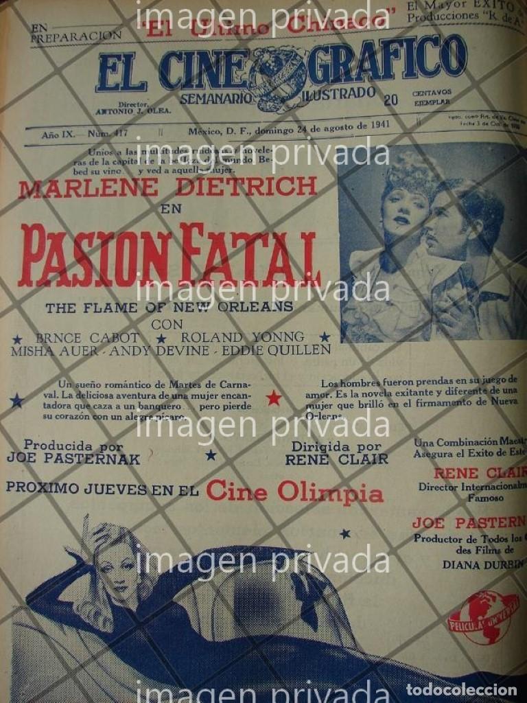 Poster collecting: CARTEL ANTIGUO PELICULA AMOR FATAL 1941
