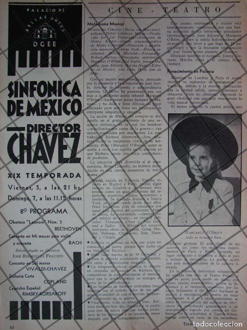 Poster collecting: AFICHE RETRO ORQUESTA SINFONICA CARLOS CHAVEZ 1946
